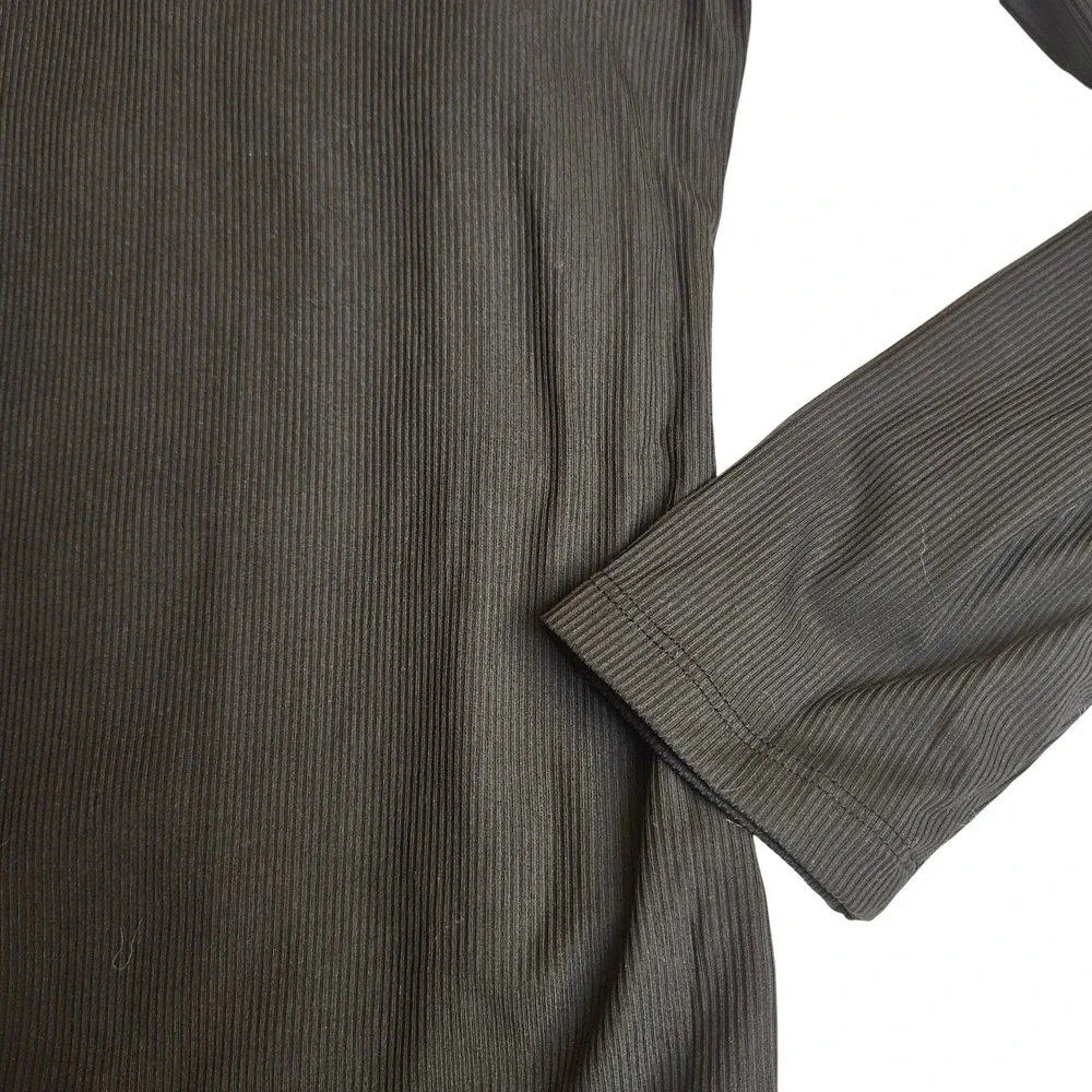 32 Degrees Heat Black Ribbed Turtleneck Long Sleeve Thermal Shirt Top‎ XXL NWT